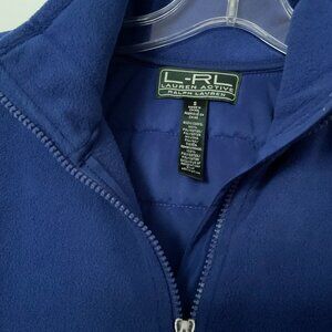LAUREN RALPH LAUREN Women's Fitted Fleece Zip-Up Coat EUC
